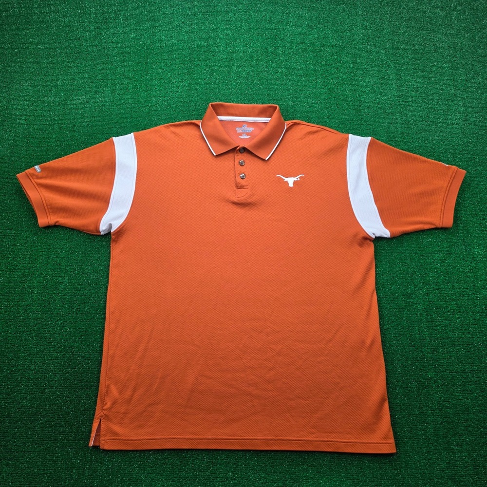 Texas Longhorns Polo Shirt Mens XL Orange Short Sleeve NCAA College Football